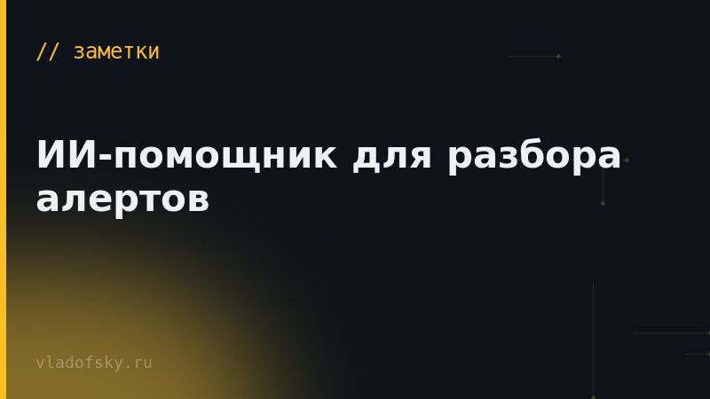 ИИ-помощник для разбора алертов