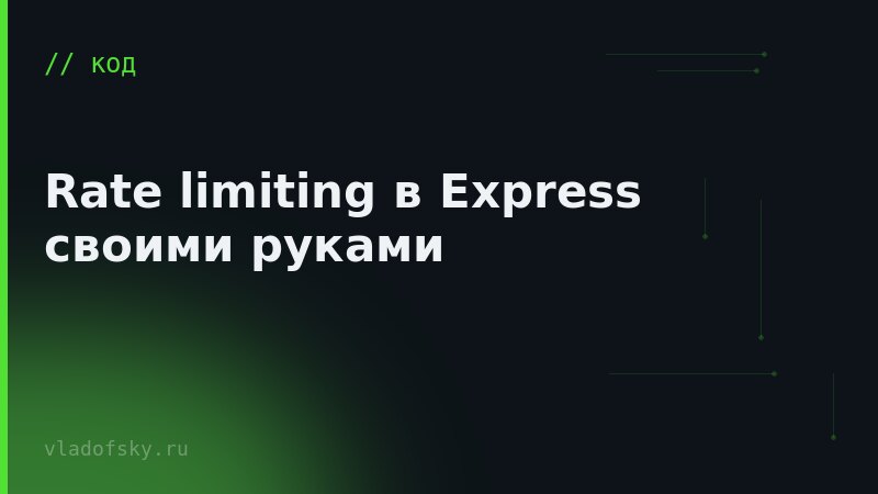 Rate limiting в Express своими руками