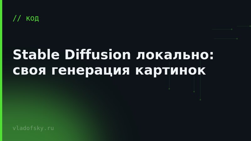 Stable Diffusion локально: своя генерация картинок